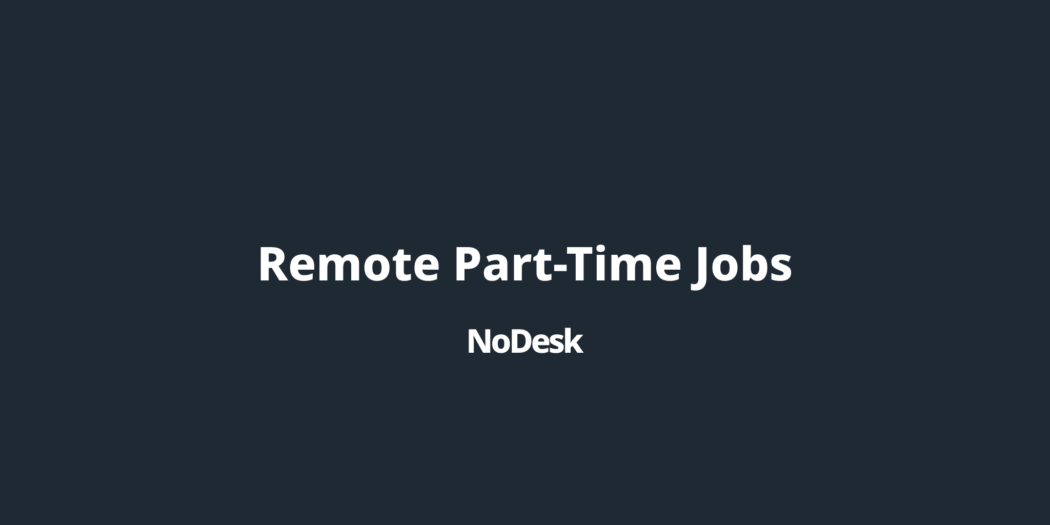 Remote Part Time Jobs